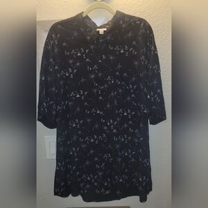 LulaRoe Michael Short Sleeve Button Down‎ Shirt Camping Print 3XL Rayon